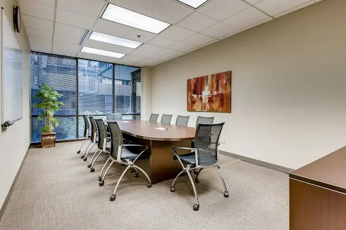 Conference room at Office Evolution in Columbus Worthington for meetings and coworking.