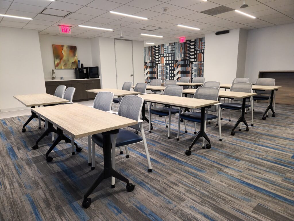 Classroom setting and conference rooms
