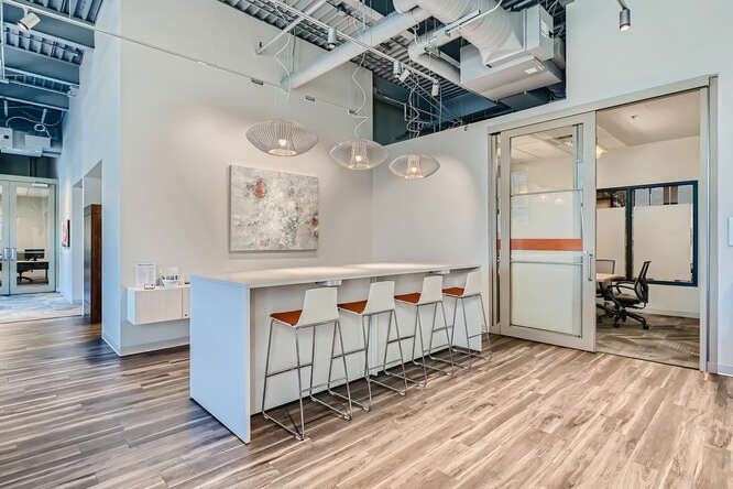 Reception/Coworking Space in Office Evolution Southlands
