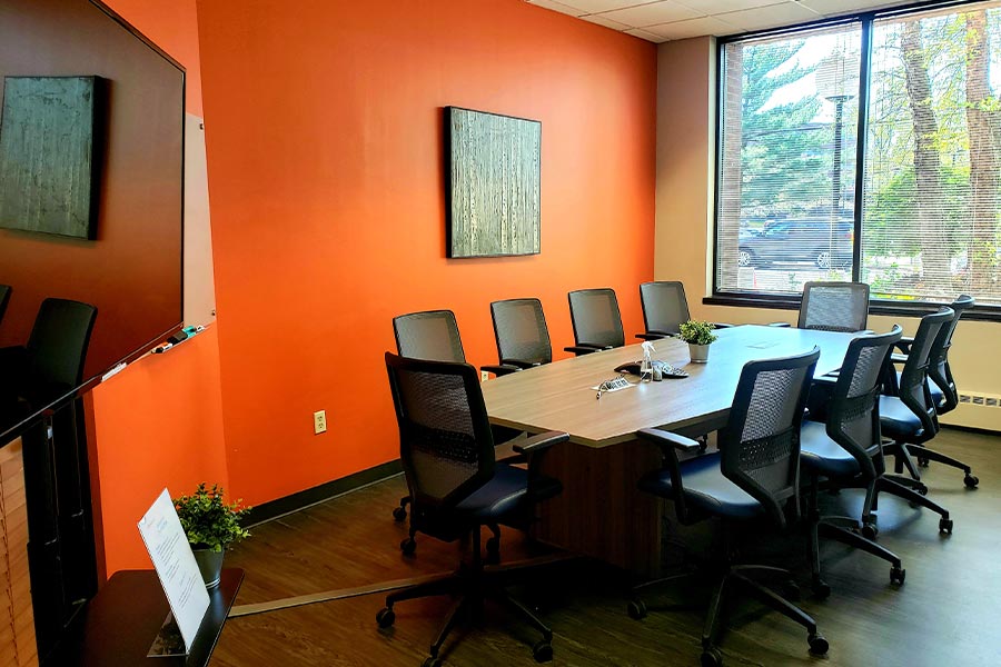 Meeting room at Office Evolution Northern New Jersey Hackensack