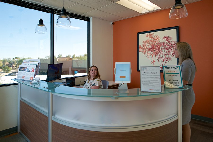 Entry to Office Evolution Phoenix with Business Center Manager