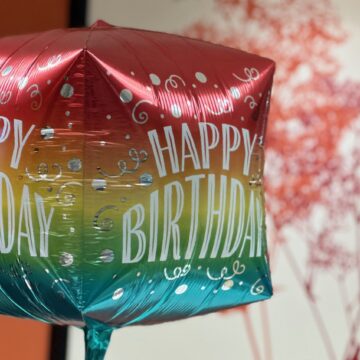 Image of balloon with 'Happy Birthday' inscription.