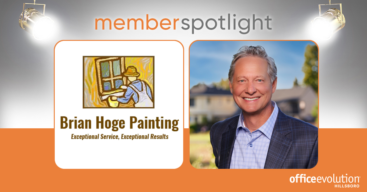 Office Evolution Hillsboro coworking member spotlight Brian Hoge Painting