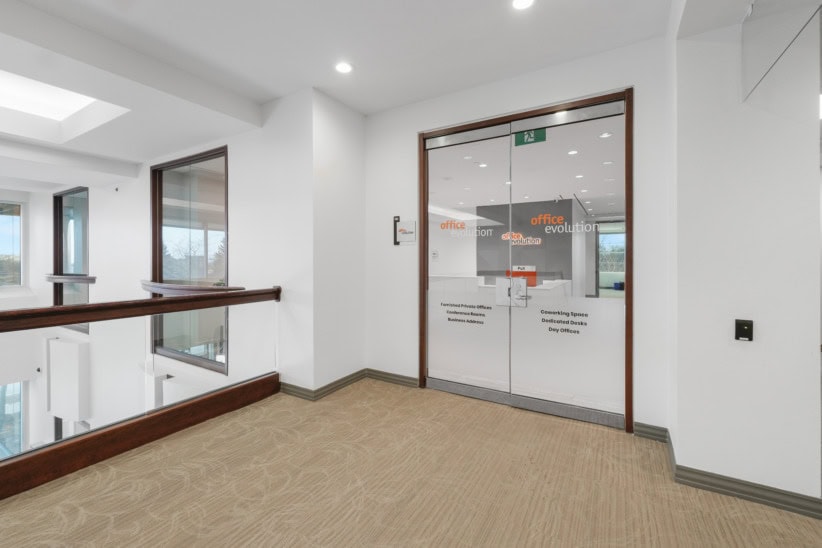Office Evolution Oakville coworking space entrance.
