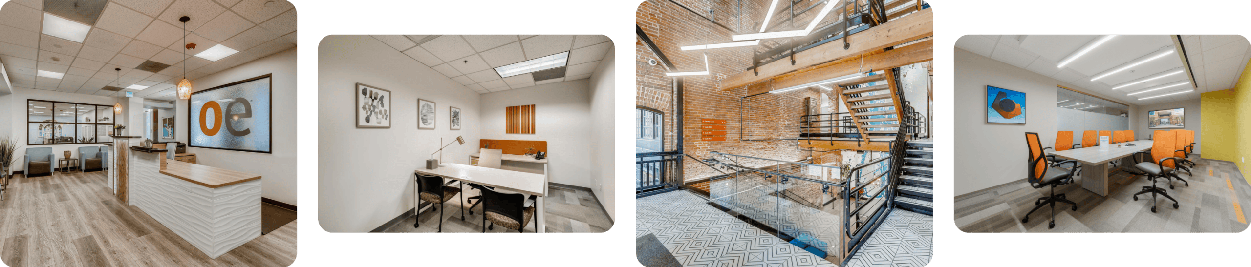 Modern office workspace with collaborative areas and private meeting rooms at Office Evolution.